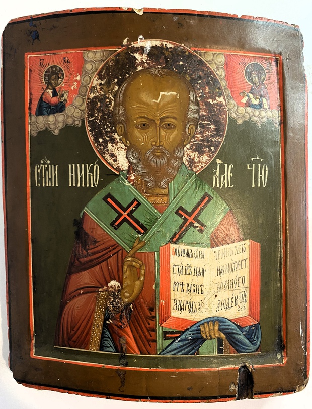 Икона святой Николай Чудотворец Гуслицы 19 век