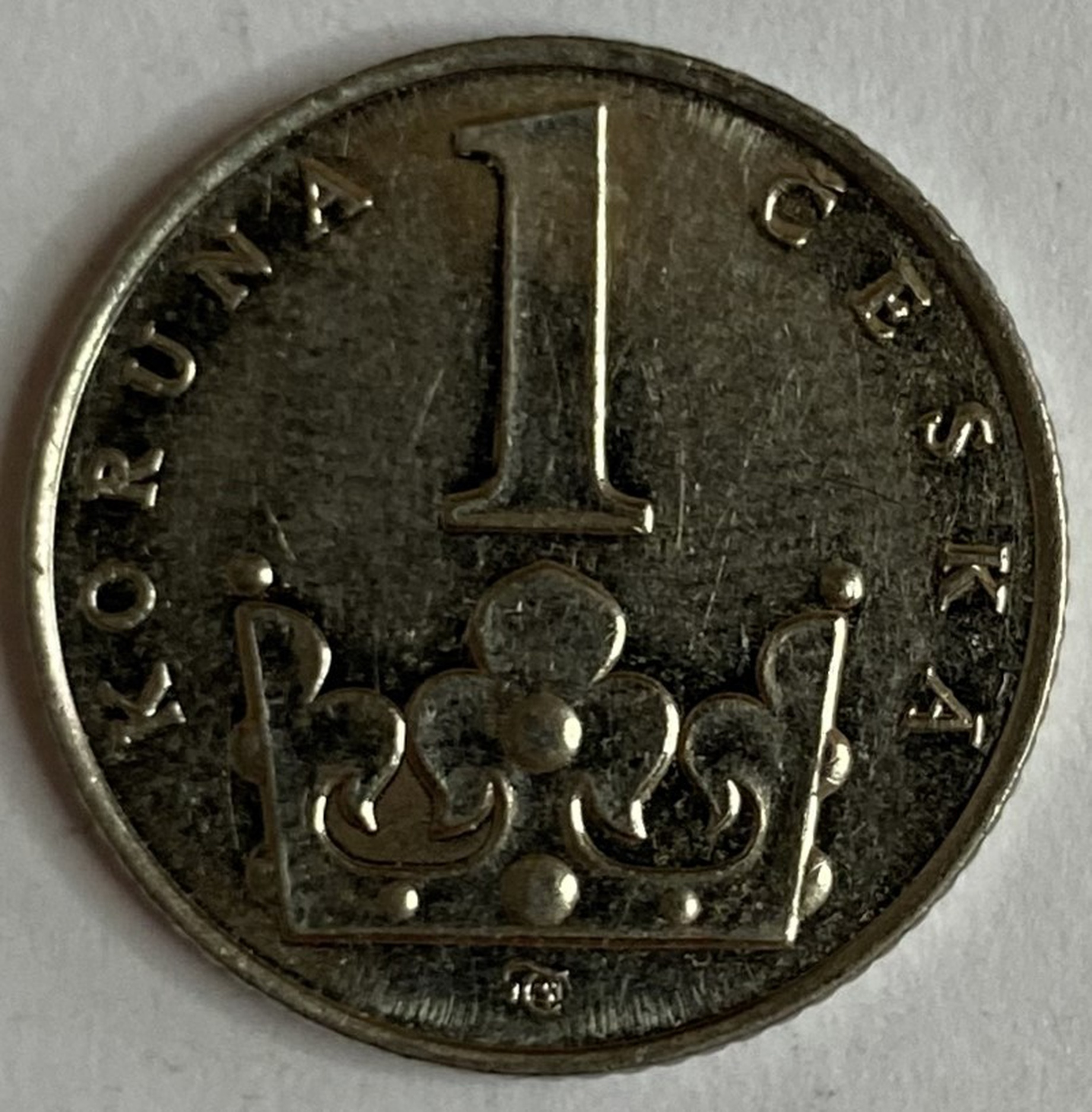 Иностранная монета 1 крона 1993 год Чехия