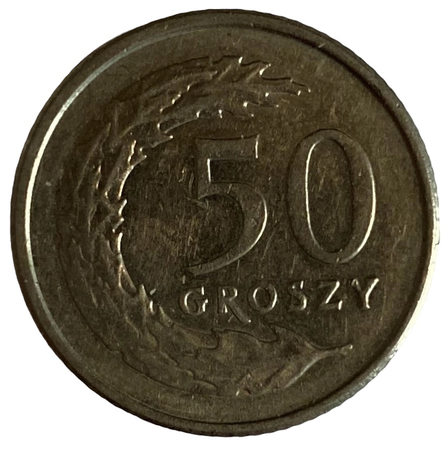 Иностранная монета 50 грошей 1992 год Польша