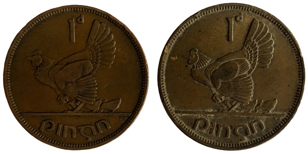 Иностранная монета 1 пенни Ирландия 1942 год