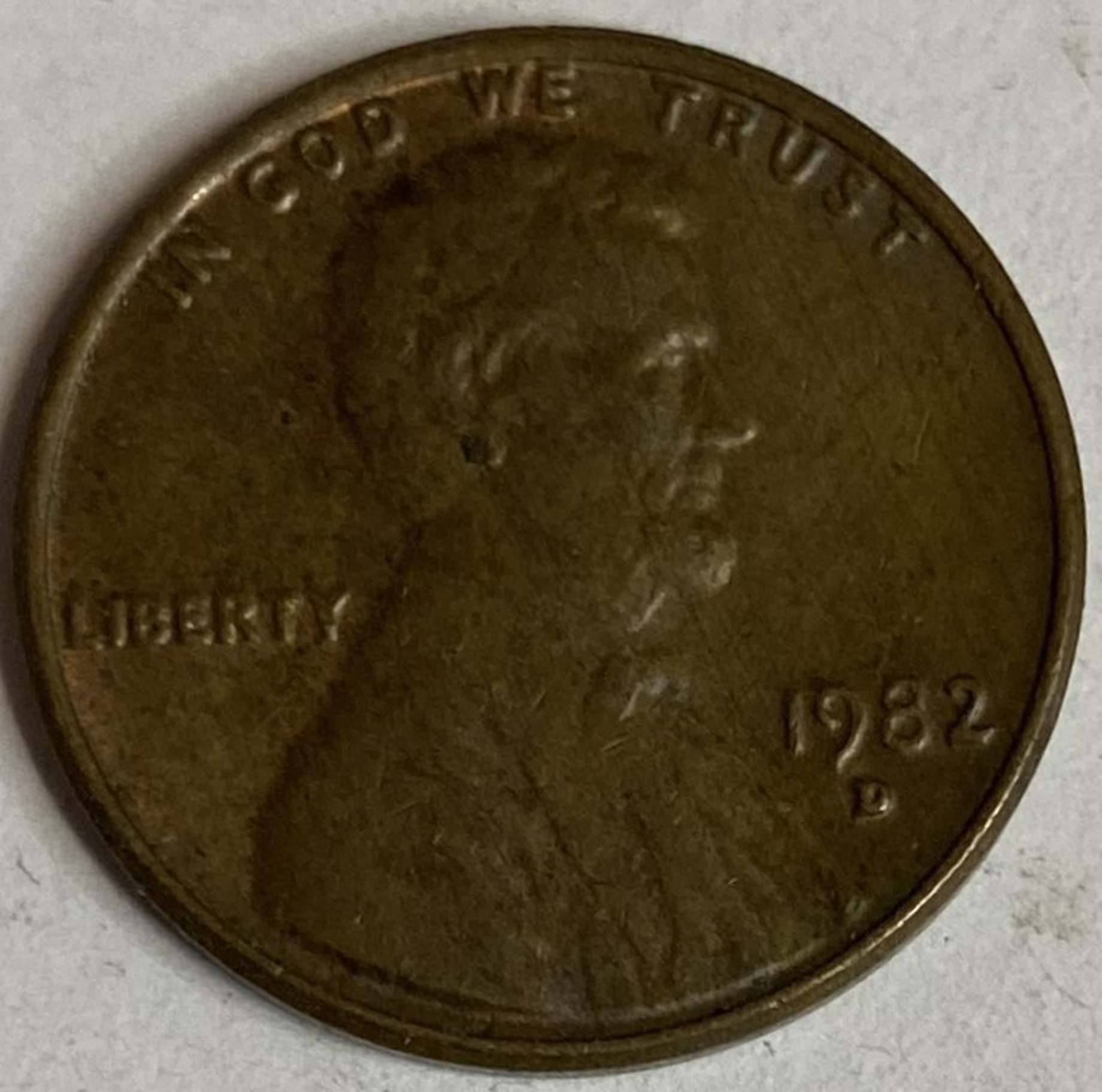 Иностранная монета США 1 цент 1982 год Америка