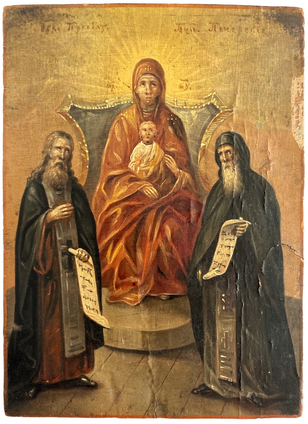 Икона Киево Печерская Богородица без реставраций 19 век