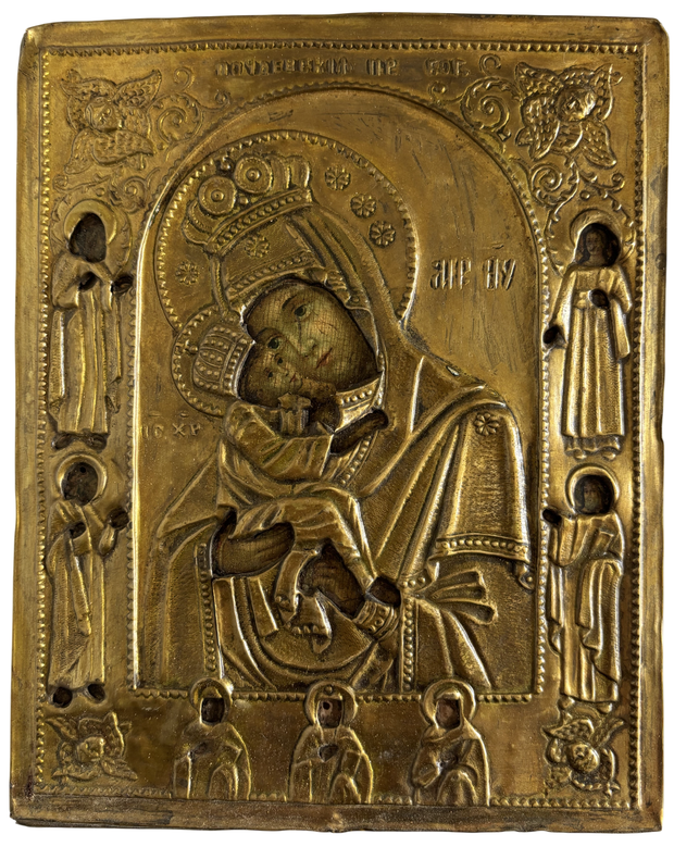 Икона Почаевская Богородица 19 век