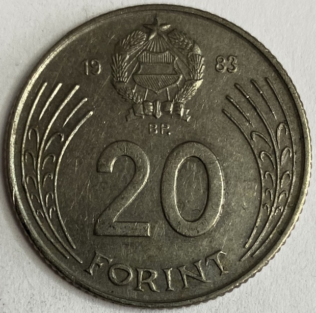 Иностранная монета 20 Форинт 1983 год Венгрия