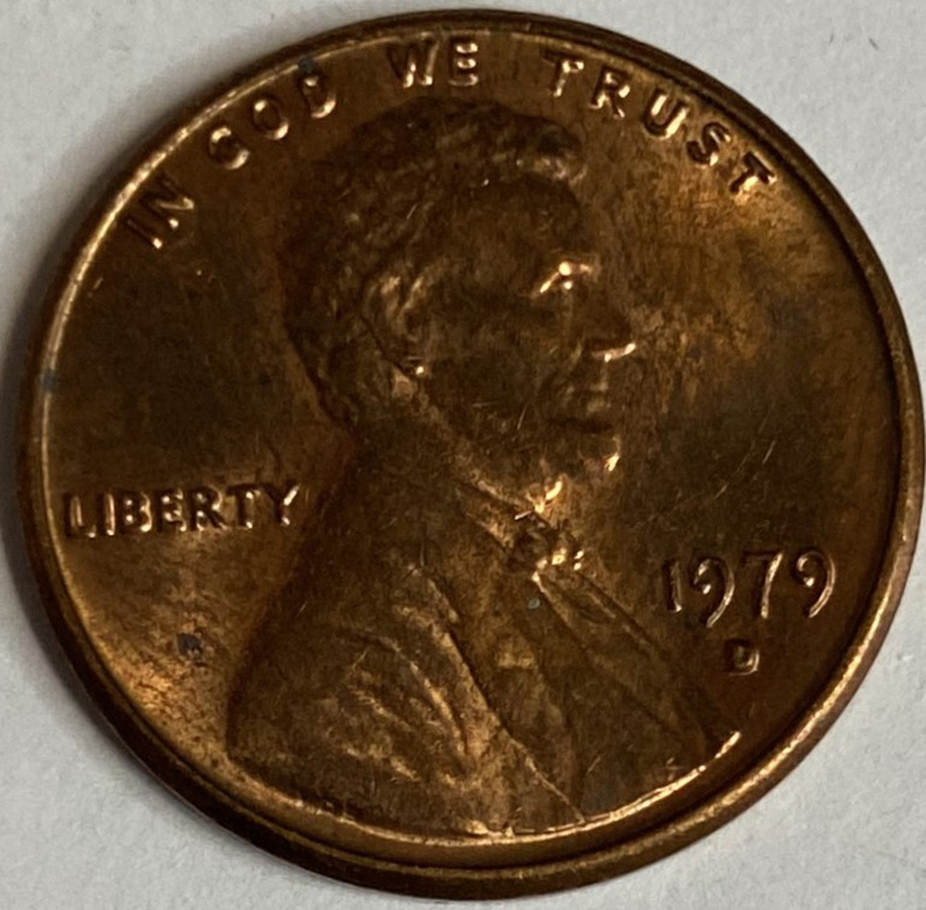 Иностранная монета США 1 цент 1979 год Америка