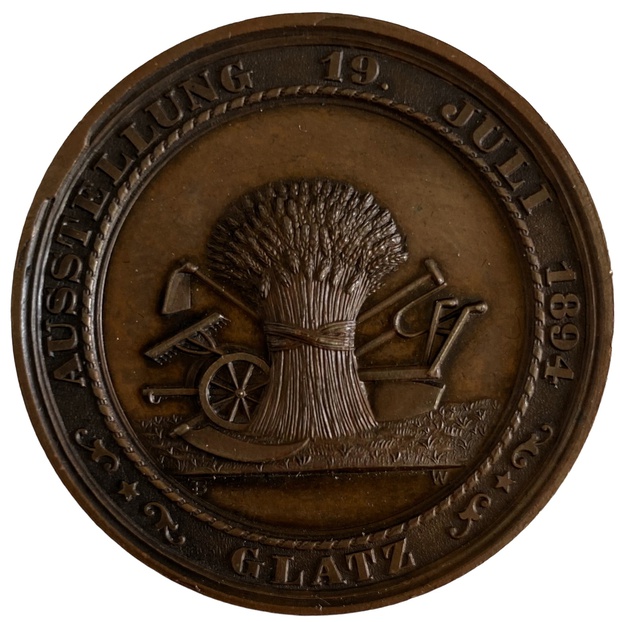 Медаль настольная Германия сельскохозяйственная выставка в германии 1894 год