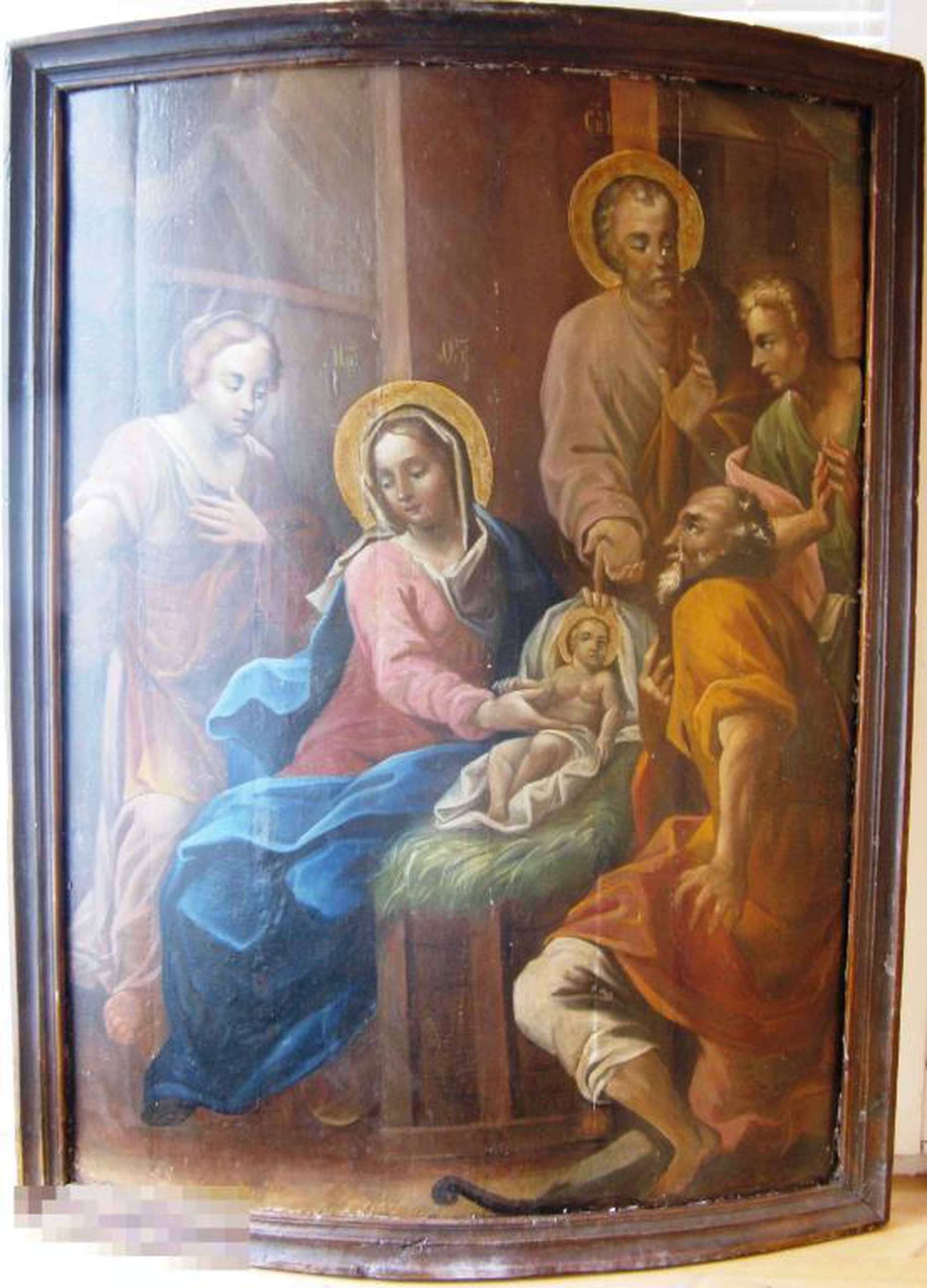 Антикварная Храмовая Икона Рождество Христово 19 век Рождество Иисуса Христа