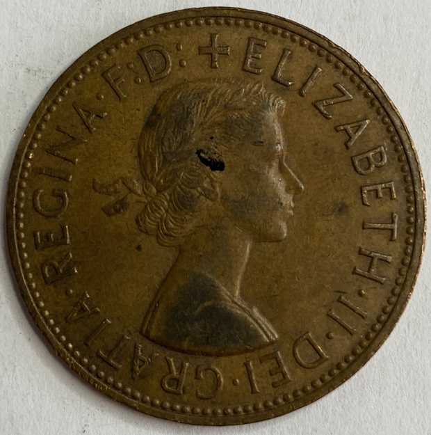 Иностранная монета 1 пенни 1967 год Великобритания