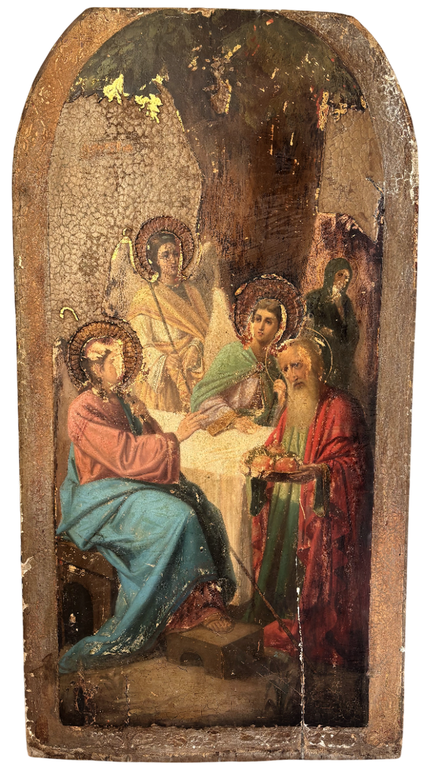 Икона Храмовая Троица в работу 19 век