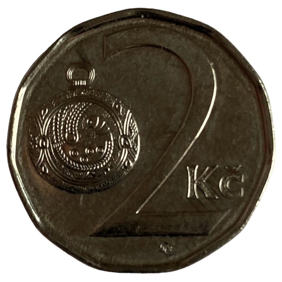 Иностранная монета Чехия 2 кроны 2015 год