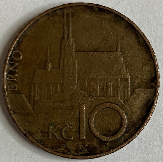 Иностранная монета 10 Крон 1996 год Чехия