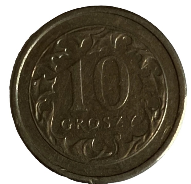 Иностранная монета 10 грошей 1992 год Польша