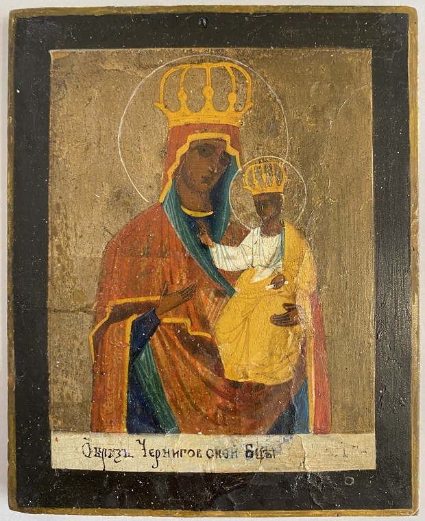 Старинная икона Черниговская Пресвятая Богородица 19 век
