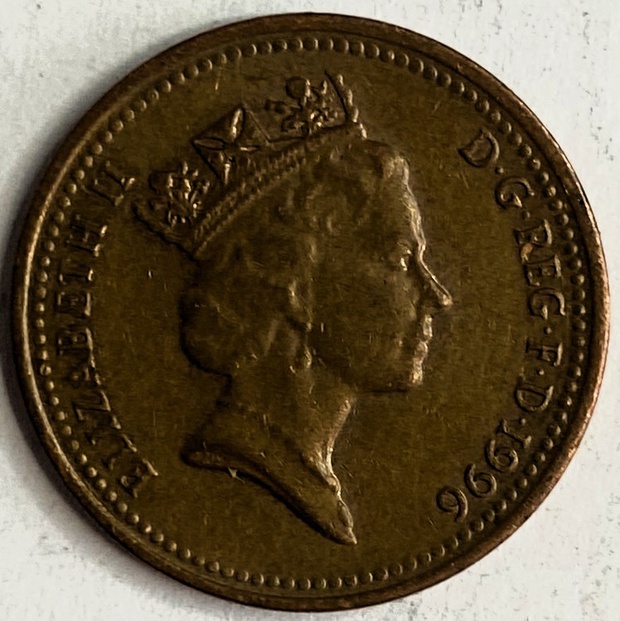 Иностранная монета 1 пенни 1996 год Великобритания