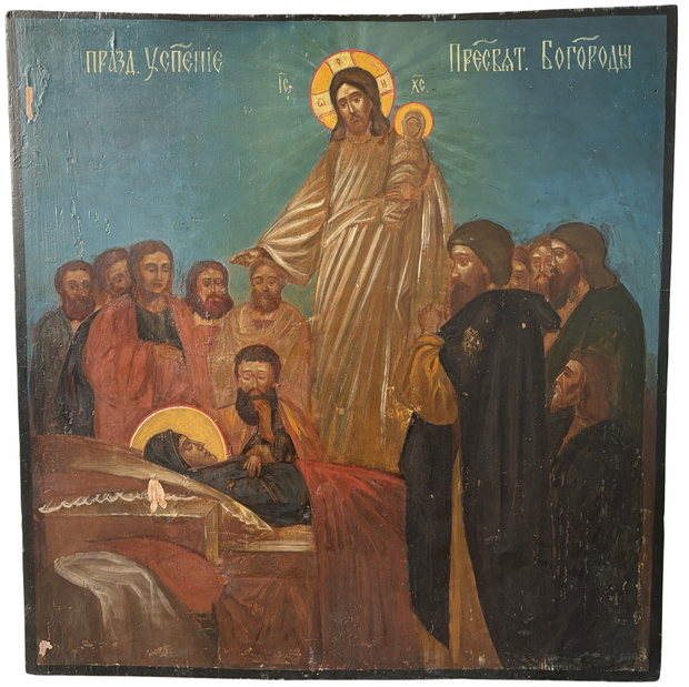 Купить храмовую икону Русского Севера Успение Богородицы 19 век