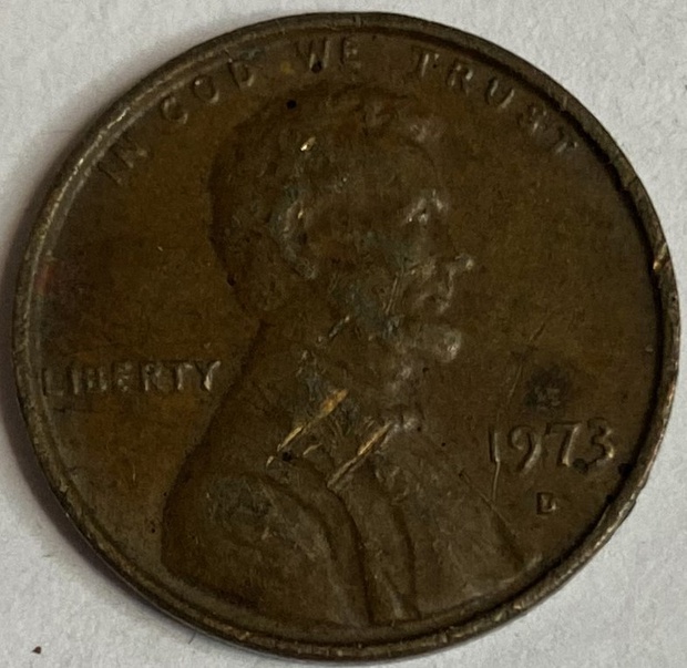 Иностранная монета США 1 цент 1973 год Америка