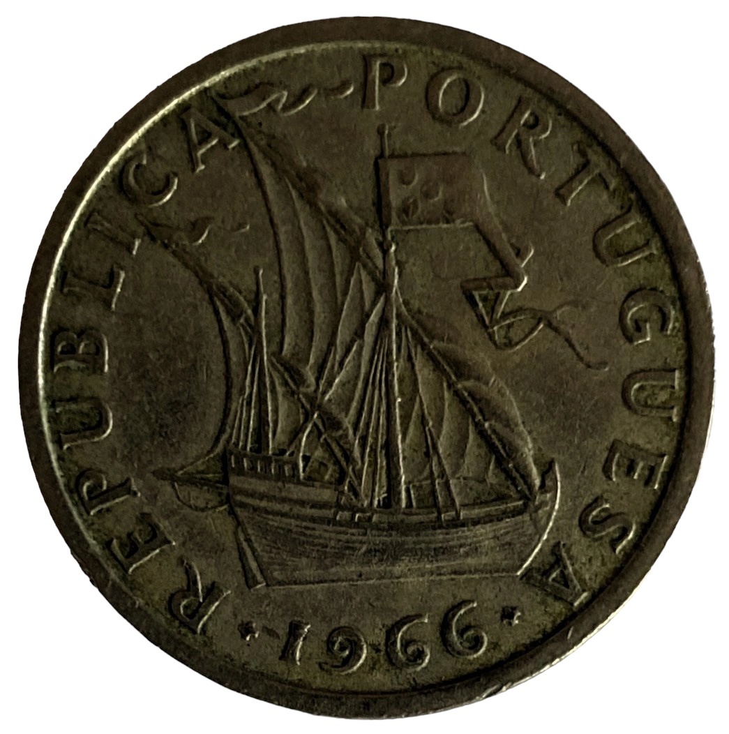 Иностранная монета 5 долларов Португалия 1966 год