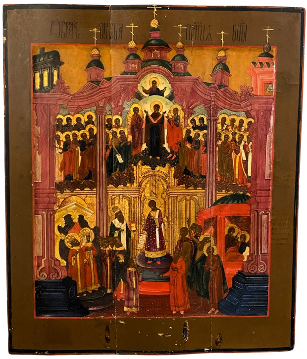 Икона Покров пресвятой Богородицы Ветка 18 век