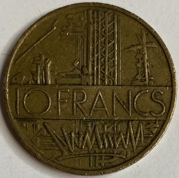 Иностранная монета Франция 10 франков 1980 год