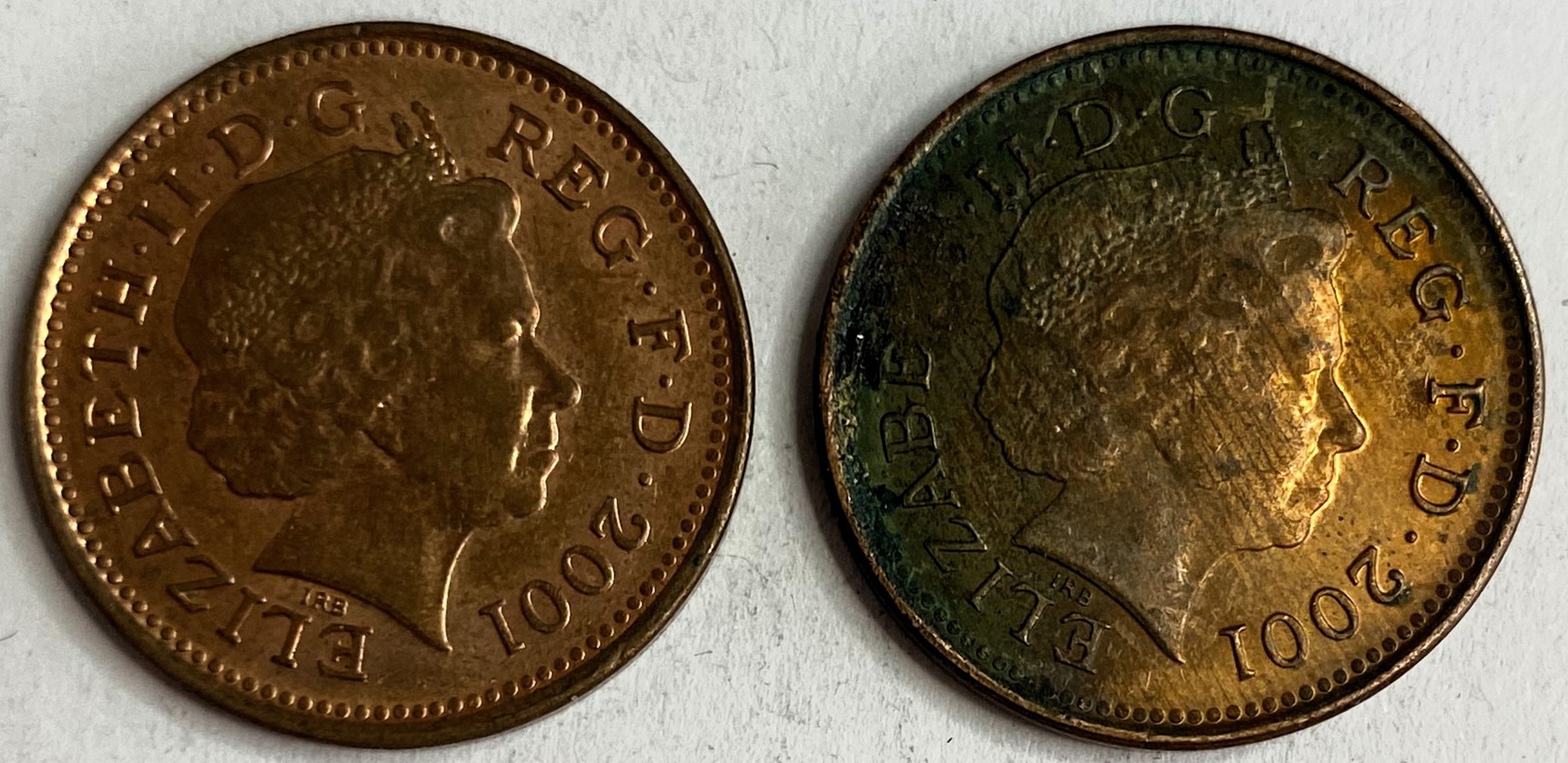 Иностранная монета 1 пенни 2001 год Великобритания
