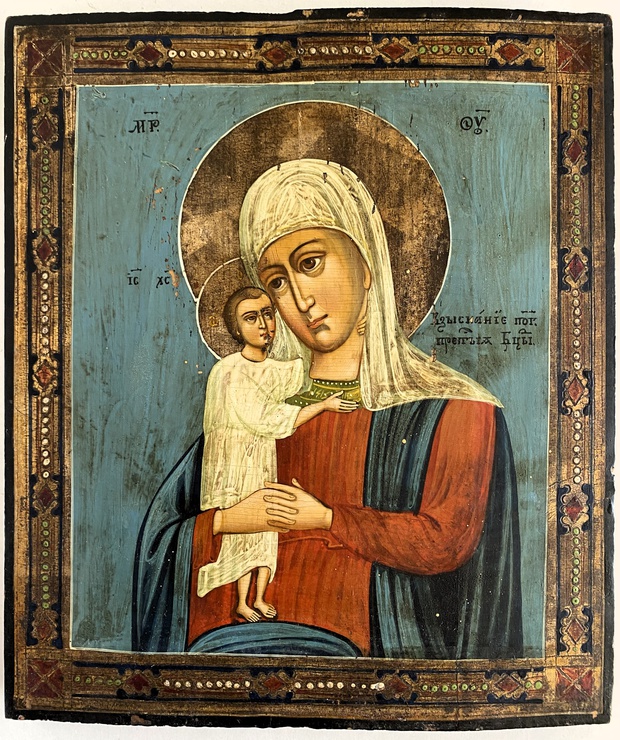 Старинная икона Пресвятая Богородица Взыскание Погибших 19 век