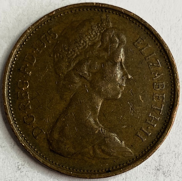 Иностранная монета 2 пенса 1975 год Великобритания