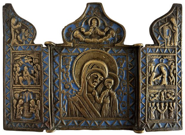 Складень Казанская Богородица 19 век