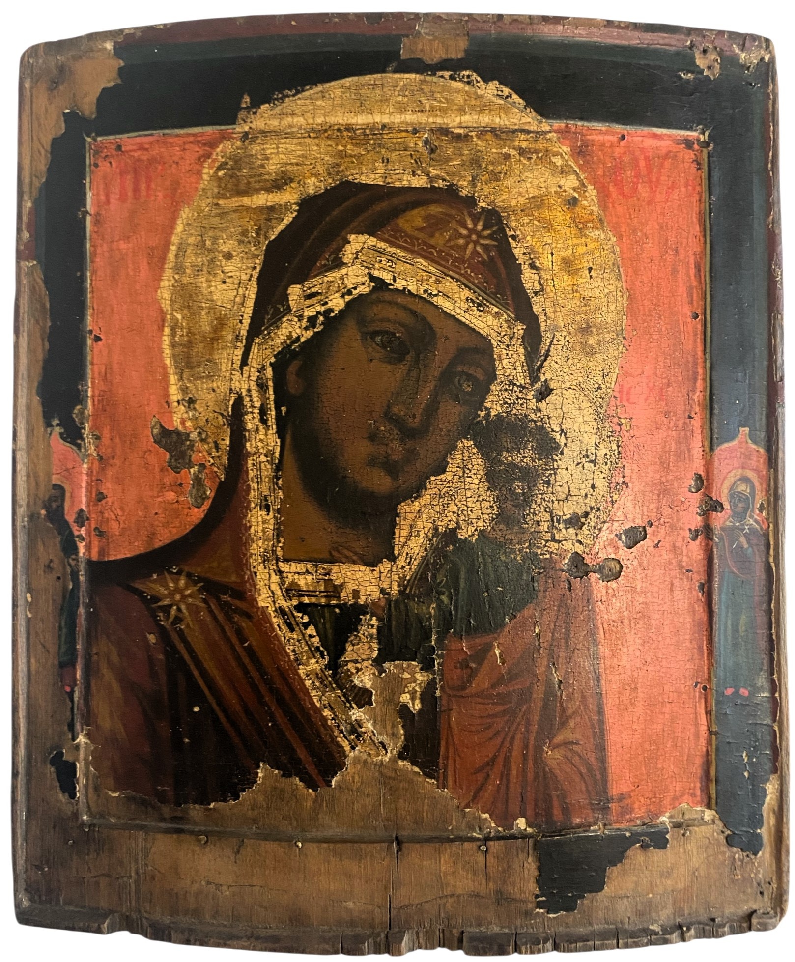 Икона Богородица Казанская двойной ковчег 18 век Икона Богородица Казанская двойной ковчег 18 век