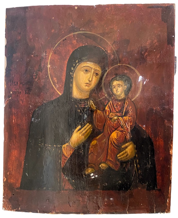 Икона Иверская богородица - Вратарница 19 век