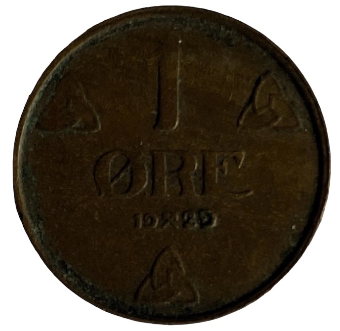 Иностранная монета 1 Оре 1929 год