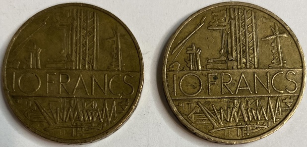 Иностранная монета Франция 10 франков 1978 год