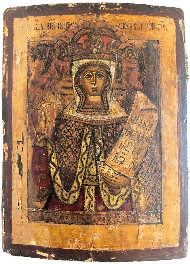 Икона самобытная святая Параскева Пятница 18 век