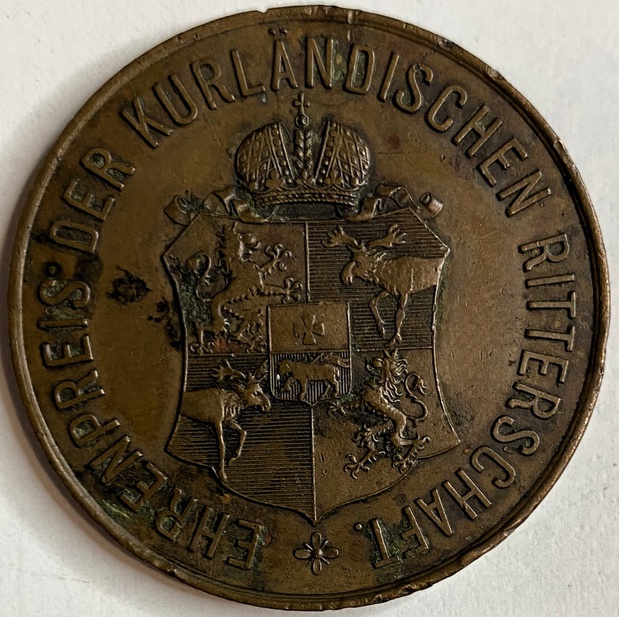 Медаль рыцарства Курляндии - Латвия 19 век