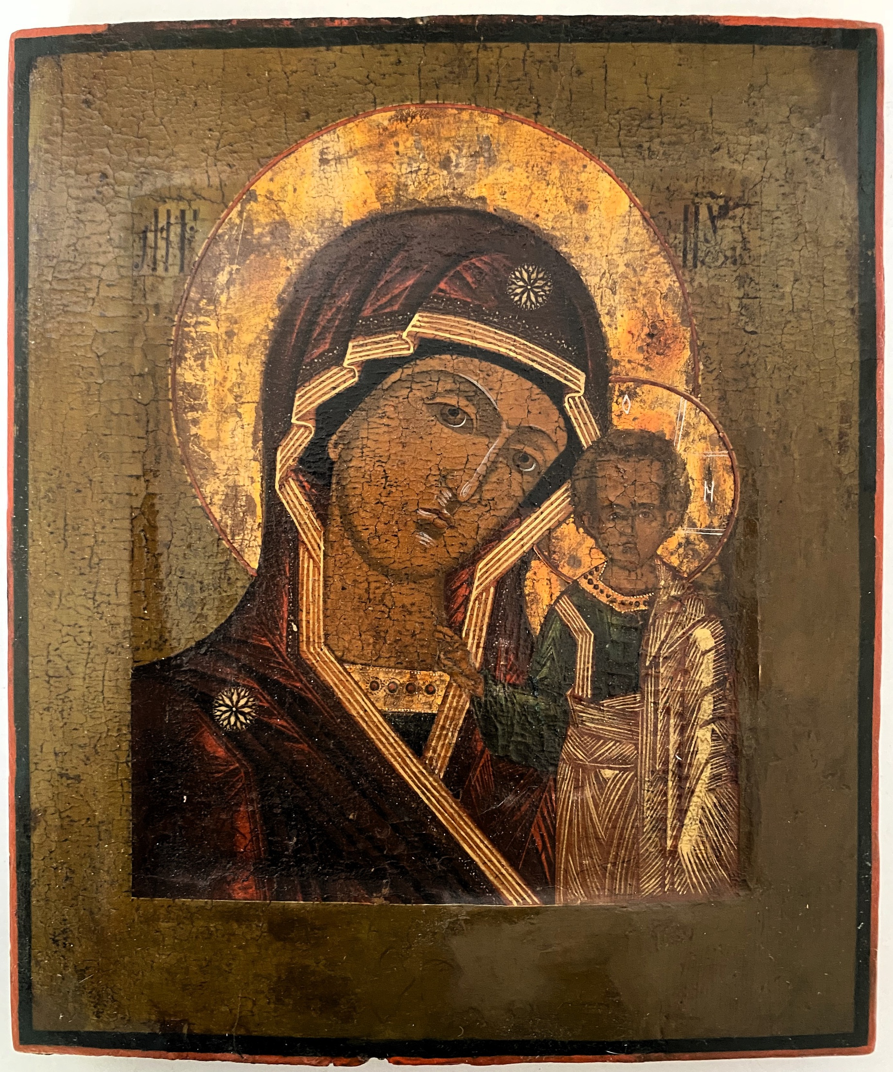 Старинная икона Пресвятая Богородица Казанская 18 век