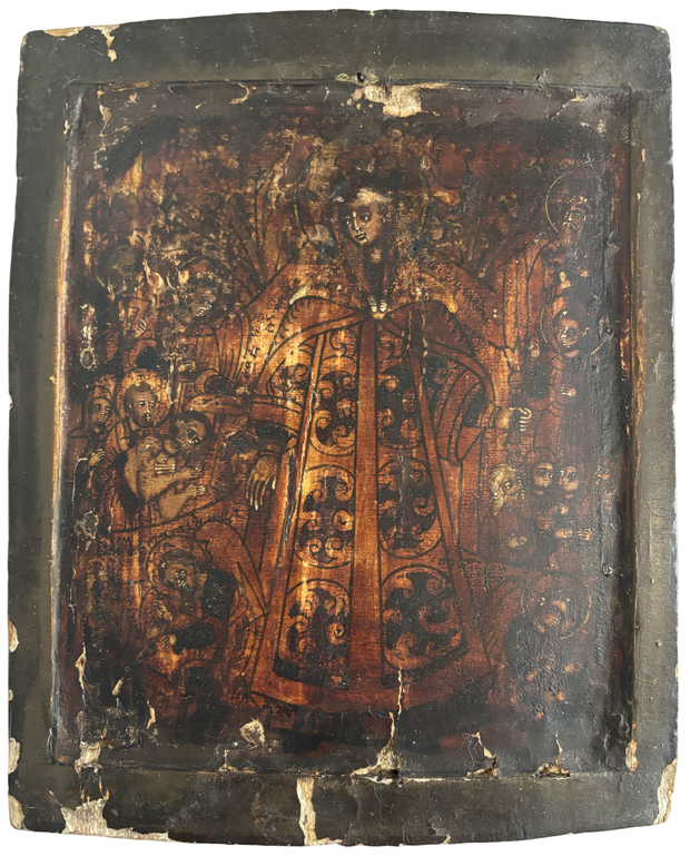 Икона с ковчегом Богородица Всех Скорбящих Радости 17 век