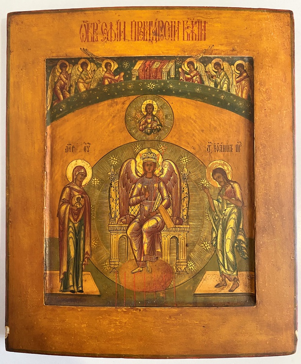 Старинная икона София Премудрость Божия 19 век ковчег