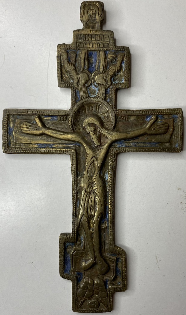 Крест Распятие размер 15,2*9,2 см Старый 18 век