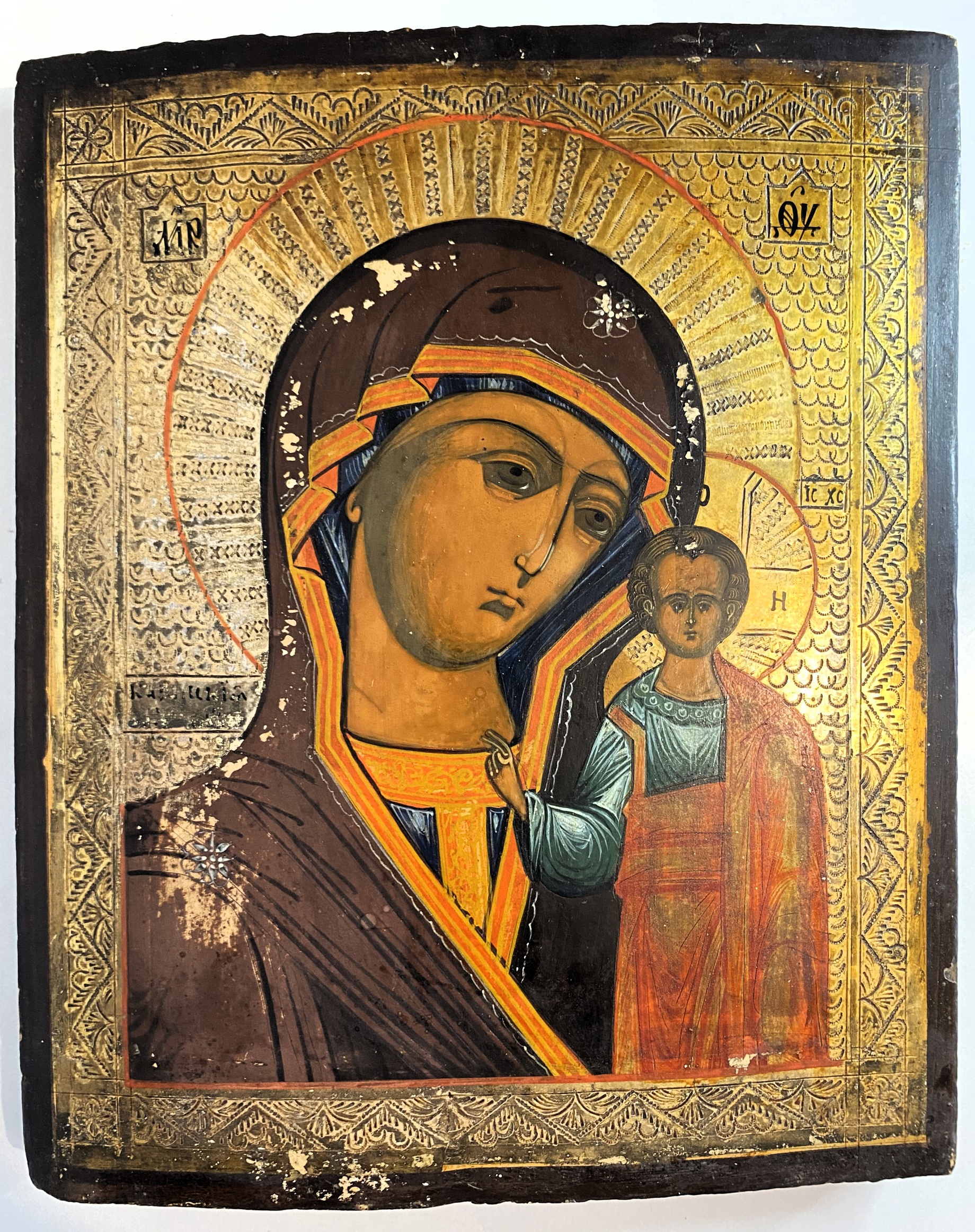 Старинная Казанская Богородица аналой 19 век