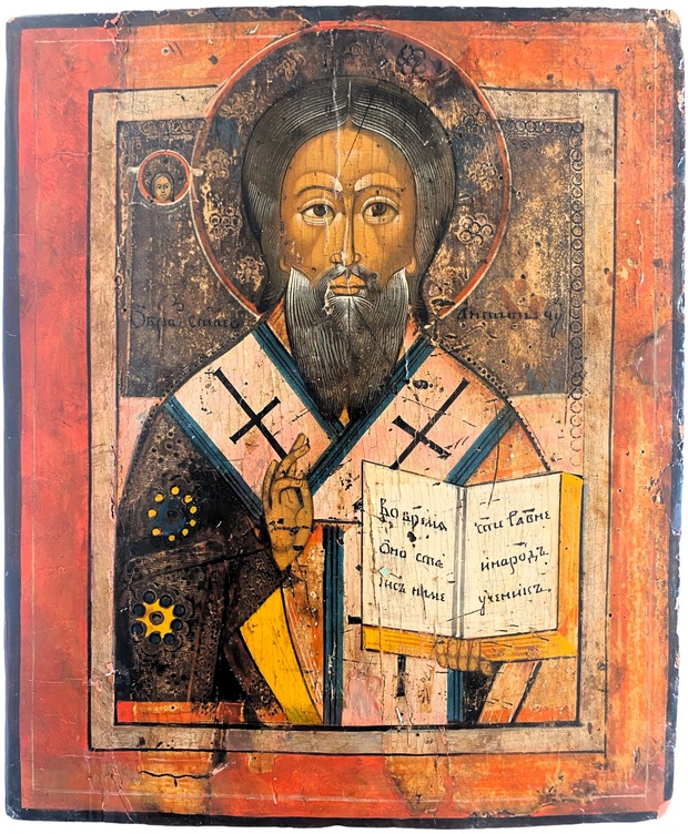 Икона святой Антипий Чудотворец 19 век