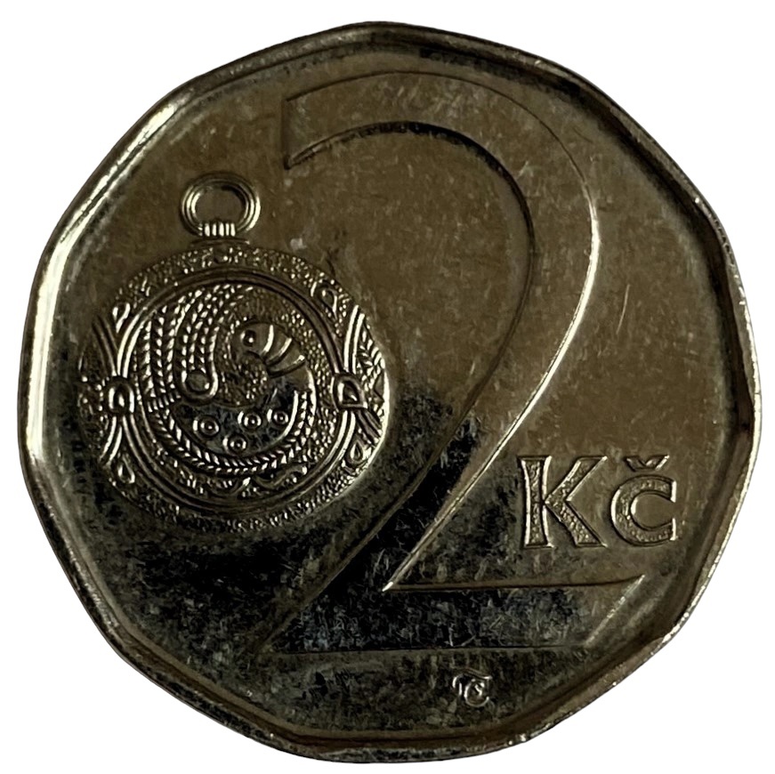 Иностранная монета 2 Кроны 2011 год Чехия