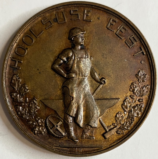 Большая медаль Тартусский Союз фермеров Эстония медальер JW