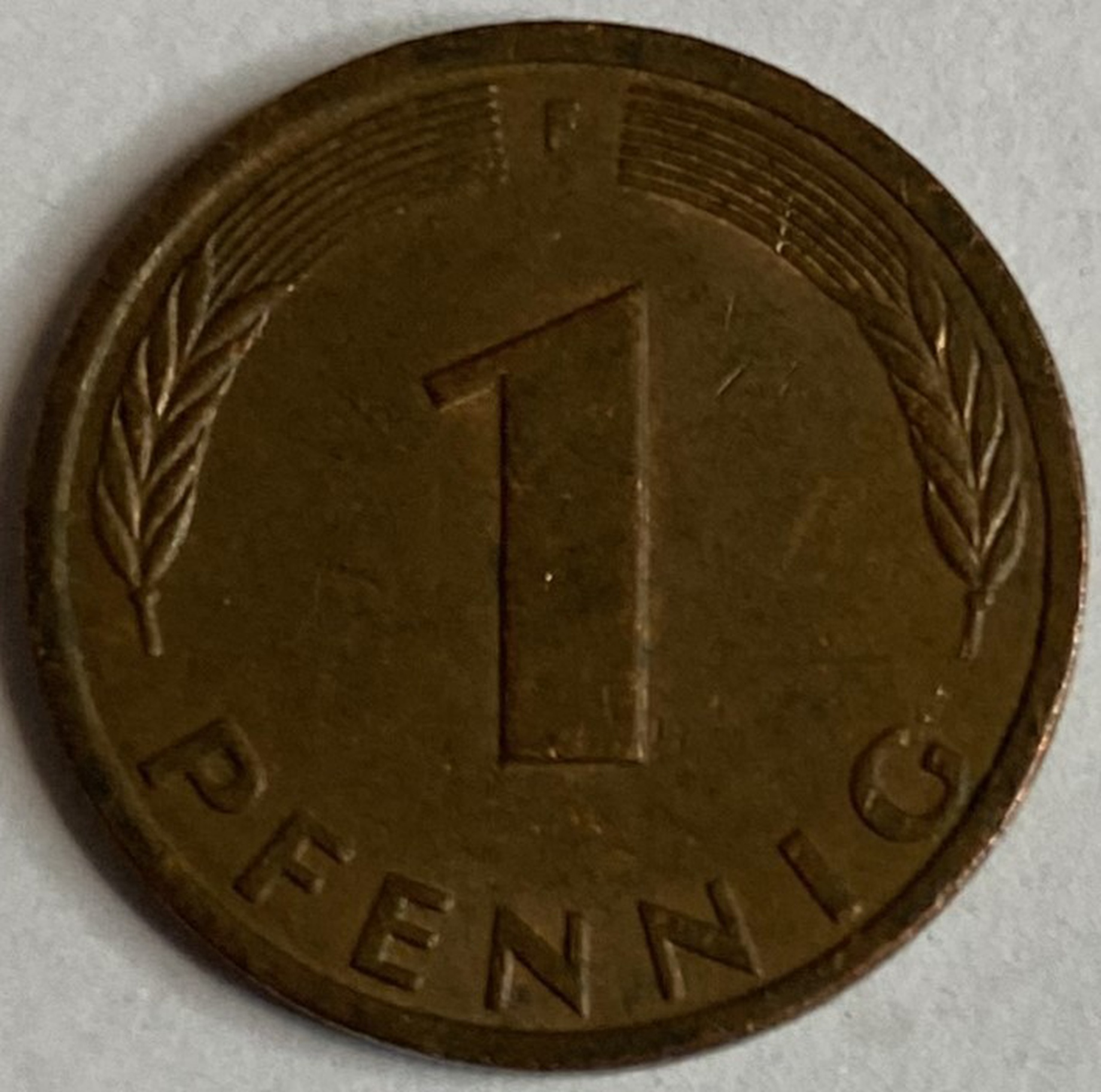 Иностранная монета 1 пфеннинг 1979 год Германия