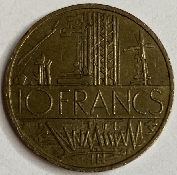 Иностранная монета Франция 10 франков 1979 год