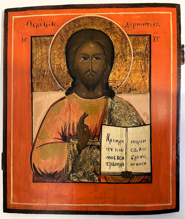 Икона Иисус Христос Холуй краснушка «очень теплый» 19 век
