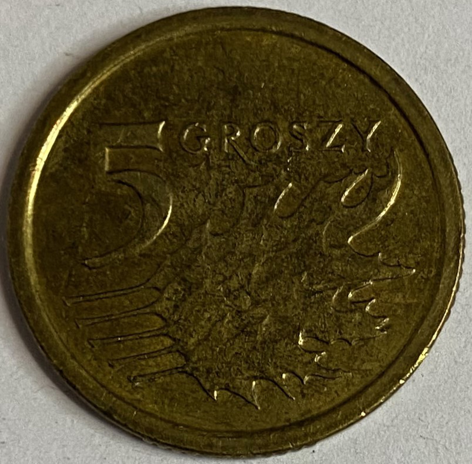 Иностранная монета 5 Грошей Польша 2016 год