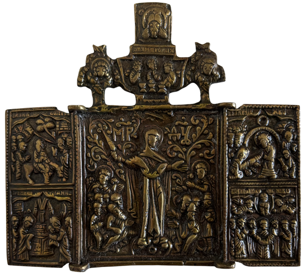 Складень Богородица Всем Скорбящим Радости 19 век