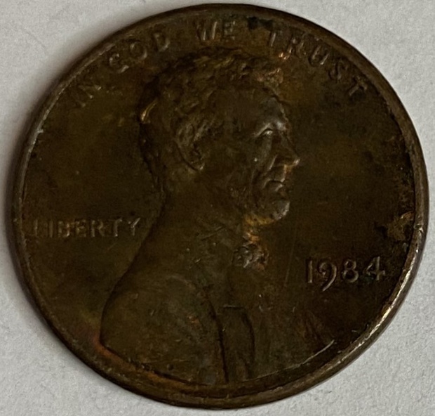 Иностранная монета США 1 цент 1984 год Америка