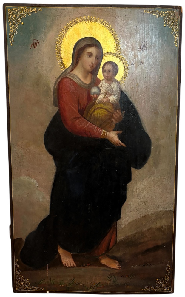 Икона Храмовая Богородица Благодатное Небо 19 век