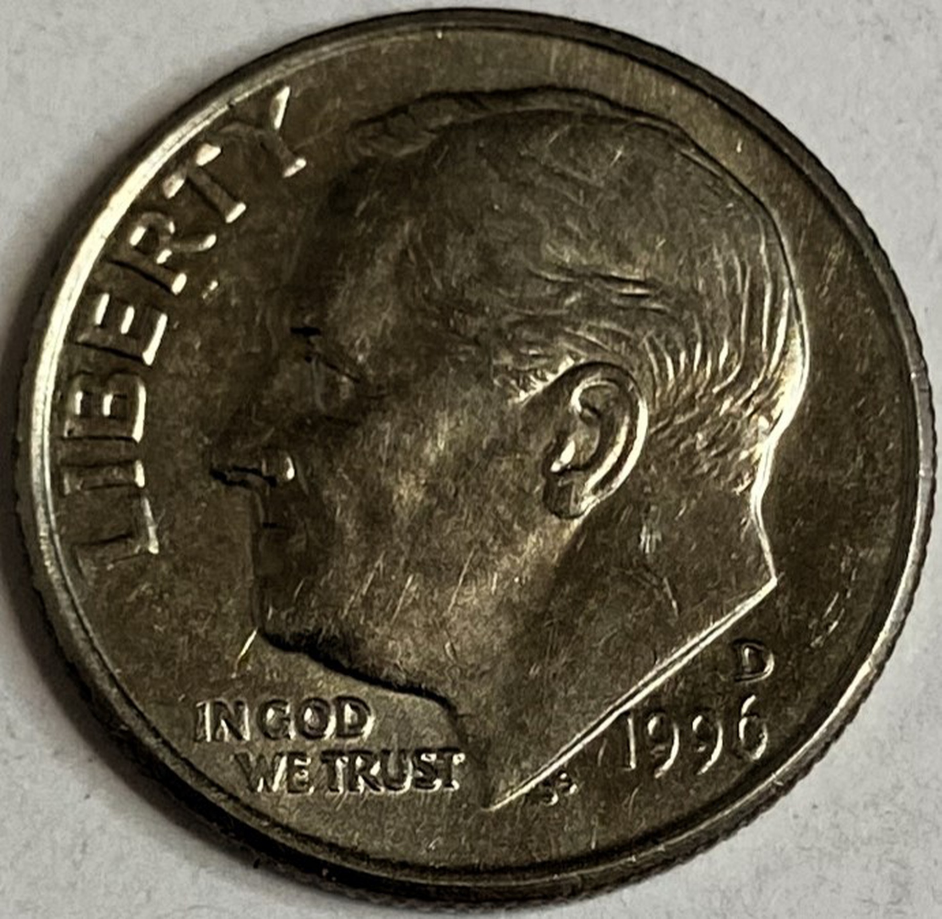 Иностранная монета США 10 центов 1996 год Америка