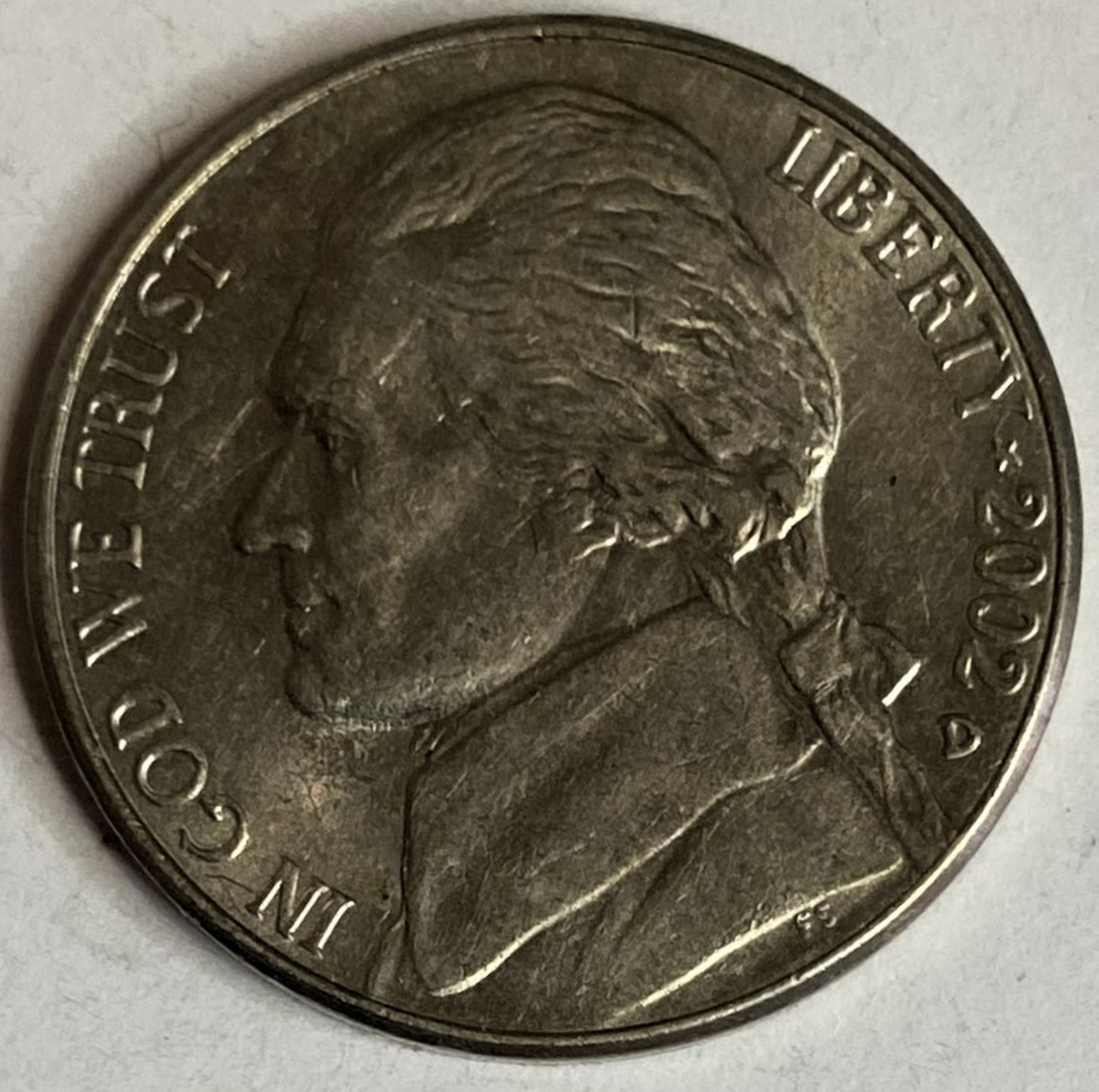 Иностранная монета США 5 центов 2002 год Америка